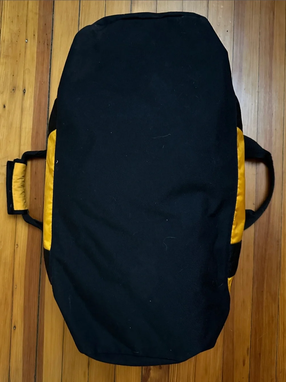 L.L. Bean Yellow and Black Nylon Duffel with Shoulder Strap - XL